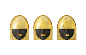 Phillips Collection - Fashion Faces Wall Art, Small, Black And Gold Leaf, Set Of 3 - PH90450