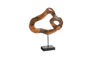 Phillips Collection - Carved Teak Swirl On Stand - ID102123