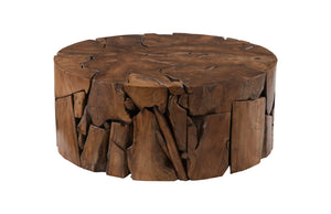 Phillips Collection - Teak Chunk Coffee Table, Round - ID65143