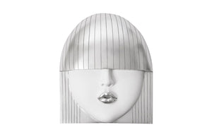 Phillips Collection - Fashion Faces Wall Art, Large, Kiss, White And Silver Leaf - PH94745