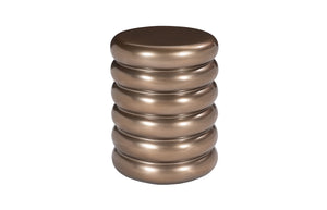 Phillips Collection - Ribbed Stool, Polished Bronze - PH60009