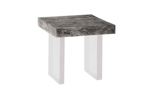 Phillips Collection - Floating Side Table, Gray Stone, Acrylic Legs - TH100572