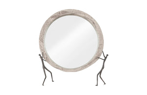 Phillips Collection - Atlas Mirror, Chamcha Wood, Gray Stone Finish, Metal - TH100834