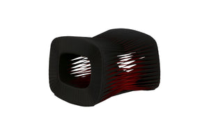 Phillips Collection - Seat Belt Ottoman, Black/Red - B2064BZ