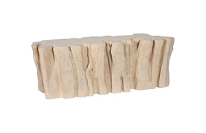 Phillips Collection - Freeform Root Bench, Roman Stone - PH110592