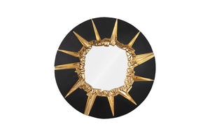 Phillips Collection - Circular Cracked Mirror, Black & Gold - PH104346