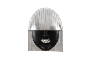 Phillips Collection - Fashion Faces Wall Art, Large, SMile, Black And Silver Leaf - PH109381