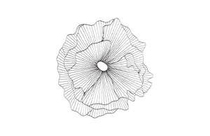 Phillips Collection - Poppy Flower Wall Art, Silver/Black, SM - TH108864