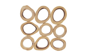 Phillips Collection - Chuleta Rings Wall Art, Chamcha Wood, Square, SM - TH72025