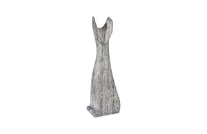 Phillips Collection - Cat Sculpture, Small, Chamcha Wood, Gray Stone Finish - TH97539