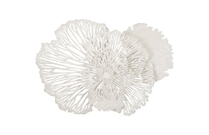 Phillips Collection - Flower Wall Art, Medium, White, Metal - TH79999