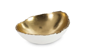 Phillips Collection - Broken Egg Bowl, White And Gold Leaf - PH67509