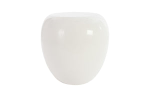 Phillips Collection - River Stone Side Table, Gel Coat White - PH74449