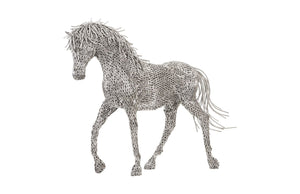 Phillips Collection - Horse Pipe Sculpture, Walking, Stainless Steel - ID96061