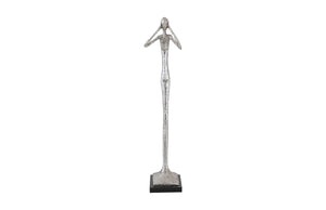 Phillips Collection - Hear No Evil Slender Sculpture, Small, Resin, Silver Leaf - PH66276