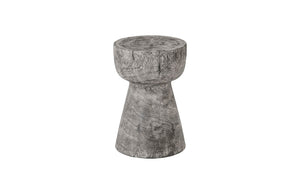 Phillips Collection - Curved Wood Stool, Thin, Gray Stone - TH96666