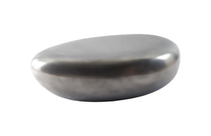 Phillips Collection - River Stone Coffee Table, Polished Aluminum, Small - PH68783