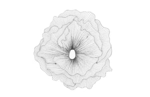 Phillips Collection - Poppy Flower Wall Art, Silver/Black, LG - TH95111