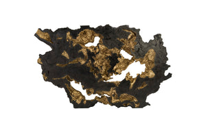 Phillips Collection - Burled Root Wall Art, Large, Black And Gold Leaf - PH83682