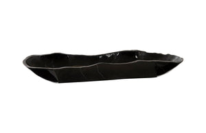 Phillips Collection - Aragonite Canoe Bowl, Black, Medium - MX106896