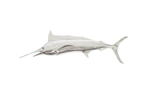 Phillips Collection - Blue Marlin Fish Wall Sculpture, Resin, Silver Leaf - PH66671