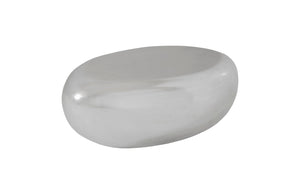 Phillips Collection - River Stone Coffee Table, Silver Leaf, Small - PH57484