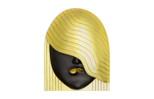Phillips Collection - Fashion Faces Wall Art, Large, Her Left Wave, Black And Gold - PH112030