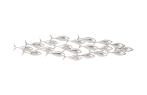Phillips Collection - School Of Fish Wall Art, Silver Leaf - PH110576