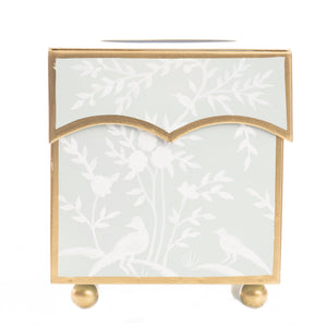 The Enchanted Home Mint Green & White Chinoiserie Tissue Holder