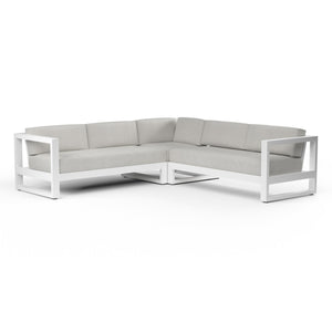Sunset West - Newport Sectional in Cast Silver, No Welt - Frost - SW4801-SEC-SLV-STKIT