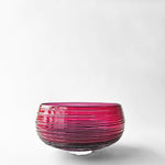 Decorative Crafts Mizuno Magenta Glass Bowl