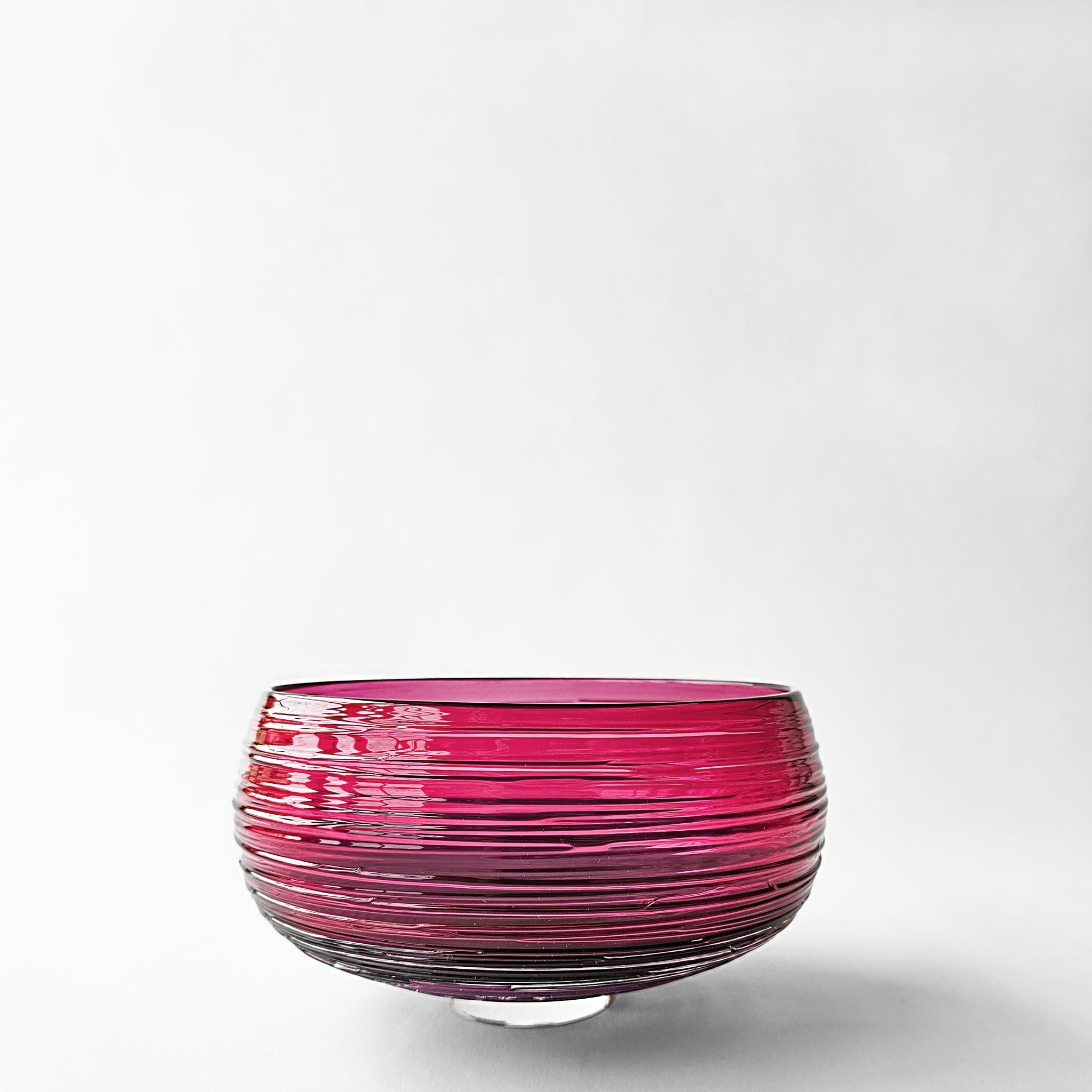 Decorative Crafts Mizuno Magenta Glass Bowl