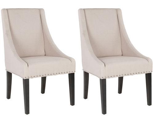 Safavieh Britannia 19''H Kd Side Chairs (Set Of 2), MCR4702 - Taupe