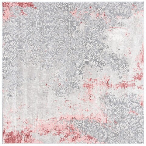 Safavieh Meadow 573 Rug, MDW573 - Light Grey / Pink