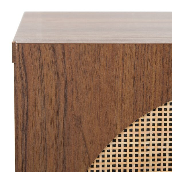 Safavieh Ophelia 2 Door 2 Shelf Media Stand, MED9615 - Walnut 