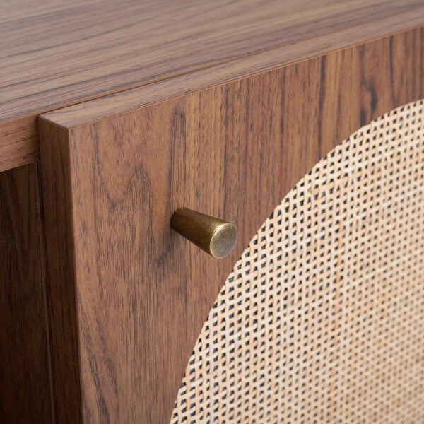 Safavieh Ophelia 2 Door 2 Shelf Media Stand, MED9615 - Walnut 