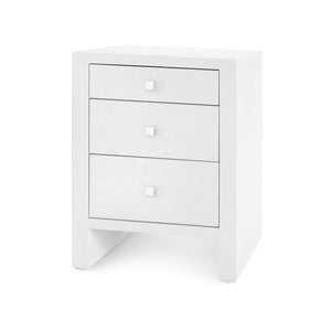 Villa & House - Morgan Grasscloth 3-Drawer Side Table - MOR-130-59