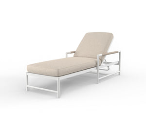 Sunset West - Sabbia Chaise in Echo Ash, No Welt - White - SW4901-9-EASH-STKIT