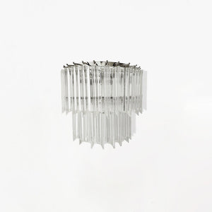 Decorative Crafts - Sorrento Glass Sconce - Silver - SEN3