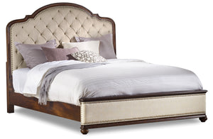 Hooker Furniture - Leesburg California King Upholstered Bed with Wood Rails - 5381-90960