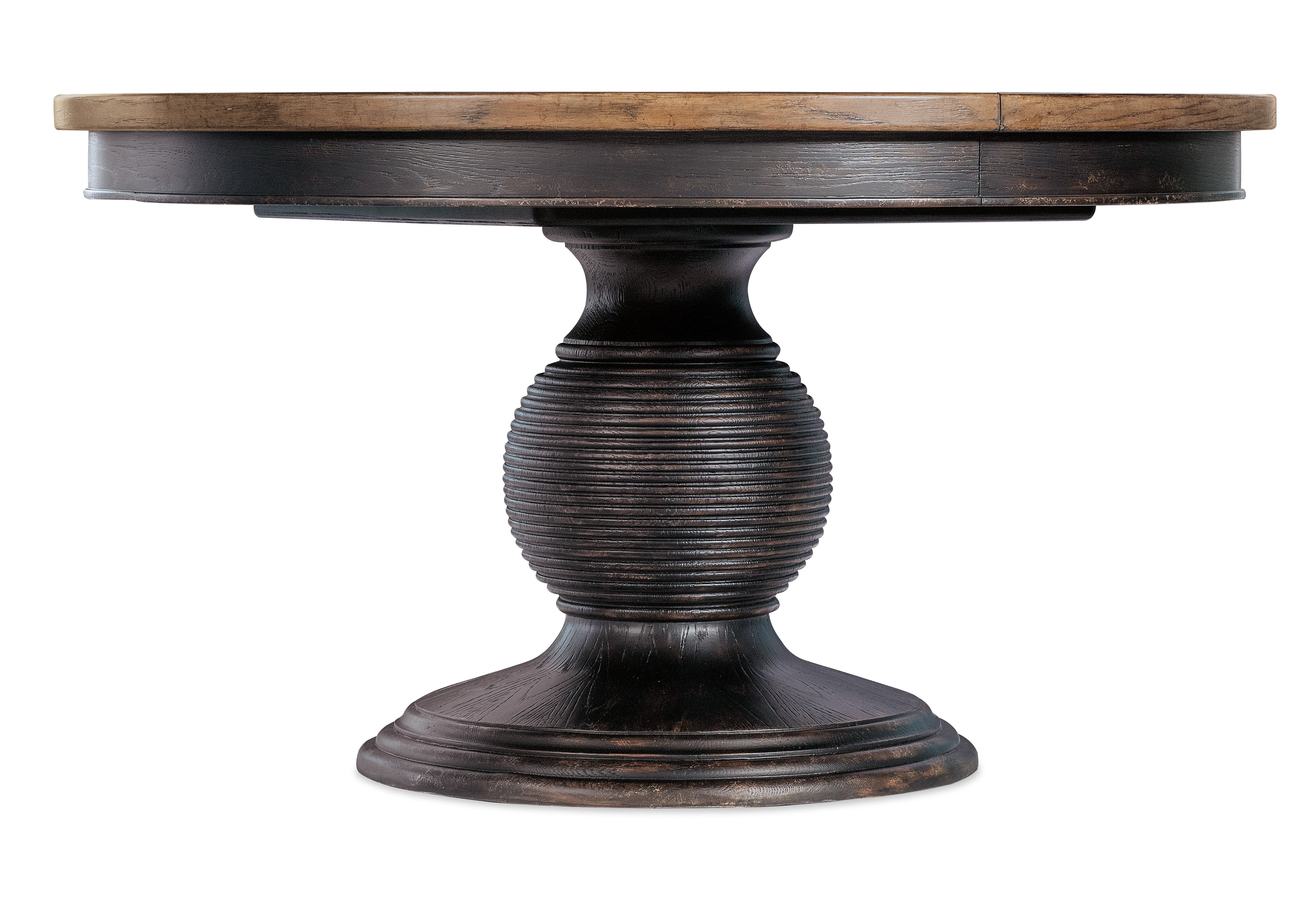 Americana Round Pedestal Dining Table w/1-22in leaf | Hooker Furniture - 7050-75203-89