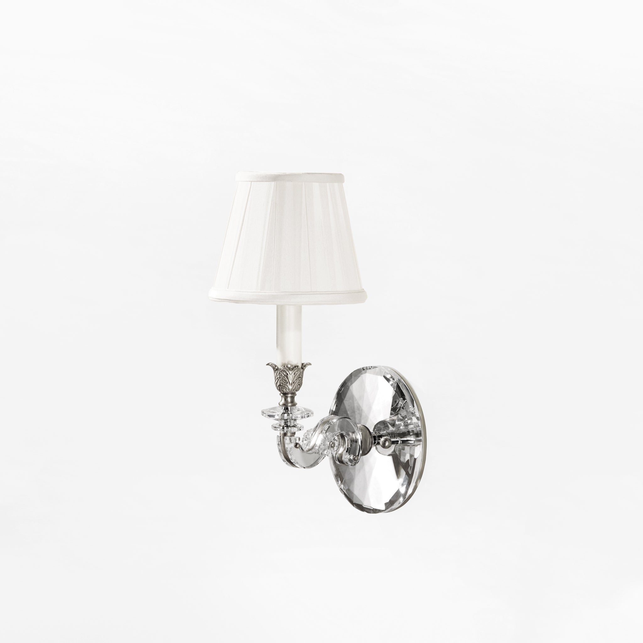 Decorative Crafts Nema Crystal & Nickel Sconce - 8301