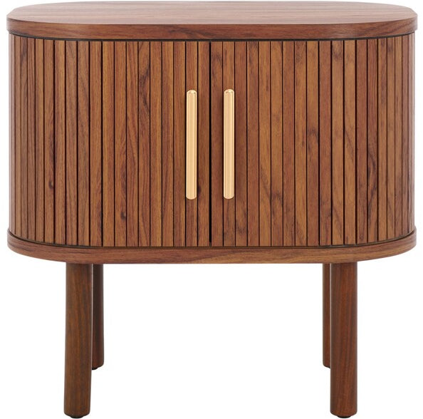 Safavieh Tealla 2 Tambour Door Nightstand, NST9609 Decor Market