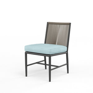 Sunset West - Pietra Armless Dining Chair w/ Sunbrella Fabric - Graphite Finish - SW4601-1A
