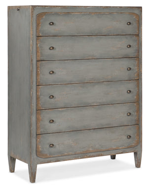 Hooker Furniture - Ciao Bella Six-Drawer Chest- Speckled Gray - 5805-90010-95