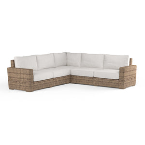 Sunset West - Havana Sectional in Canvas Flax w/ Self Welt - Tobacco - SW1701-SEC-FLX-STKIT