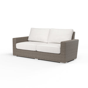 Sunset West - Coronado Loveseat in Canvas Flax w/ Self Welt - Driftwood - SW2101-22-FLAX-STKIT