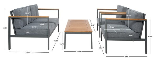 Safavieh Chicopee 4 Piece Living Set , PAT7725