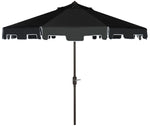 Safavieh Zimmerman 9 Ft Market Umbrella , PAT8000 - Black / White