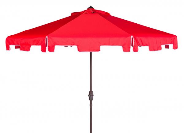 Safavieh Zimmerman 9 Ft Market Umbrella , PAT8000 - Red / White
